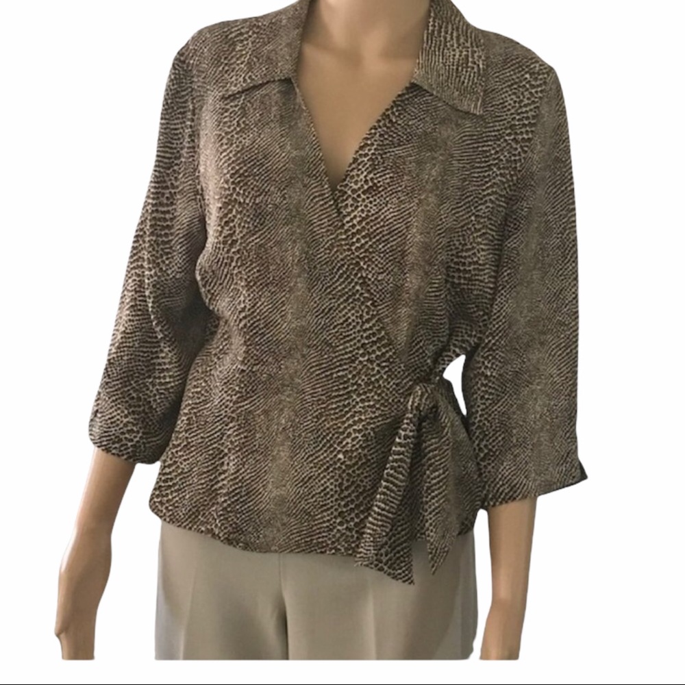 100% silk  3/4sleeve Worthington blouse